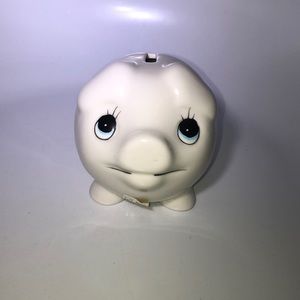 White Piggy Bank Small w/ Gloss Finish